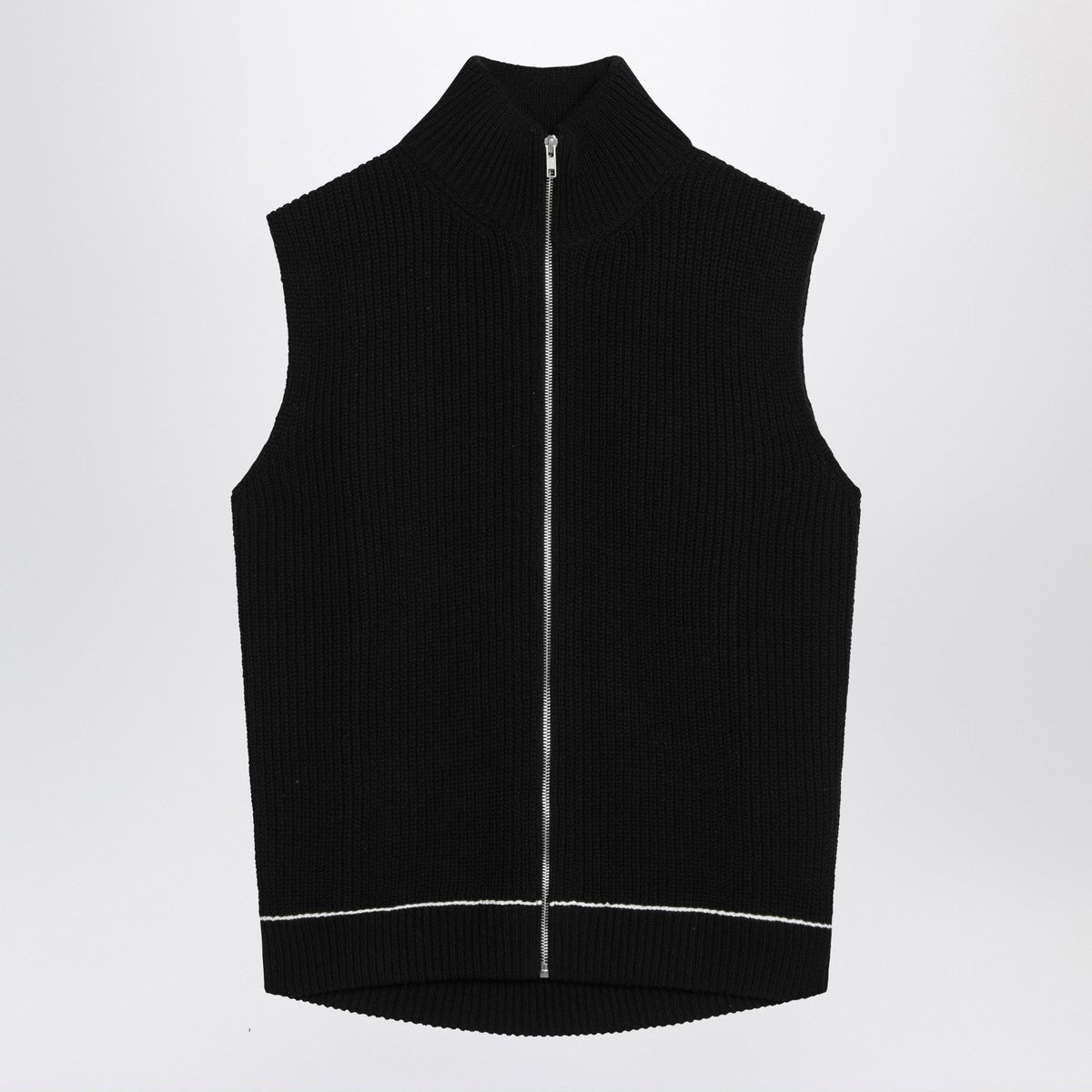 MM6 Maison Margiela Vest with zip black in cotton blend